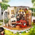 RoboTime 3D wooden jigsaw puzzle Miniature house Katherine's living room